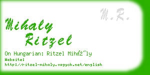 mihaly ritzel business card